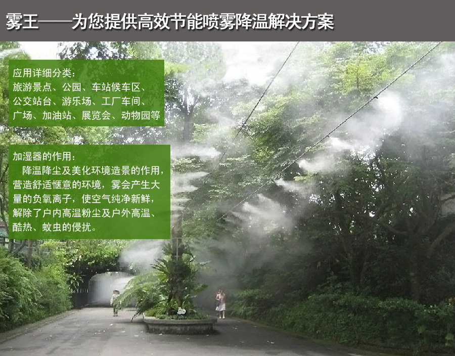霧王提供高效節能噴霧降溫解決方案